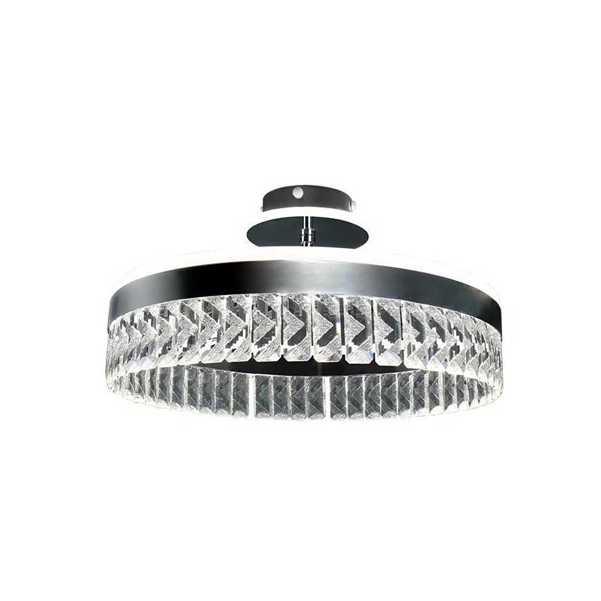 LED Prigušivi kristalni nadgradni luster LED/75W/230V 3000-6500K krom + daljinski upravljač