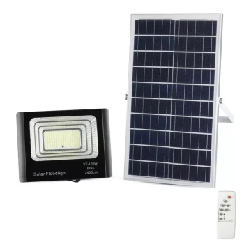 LED Prigušivi solarni reflektor LED/35W/10V 4000K IP65 + daljinski upravljač