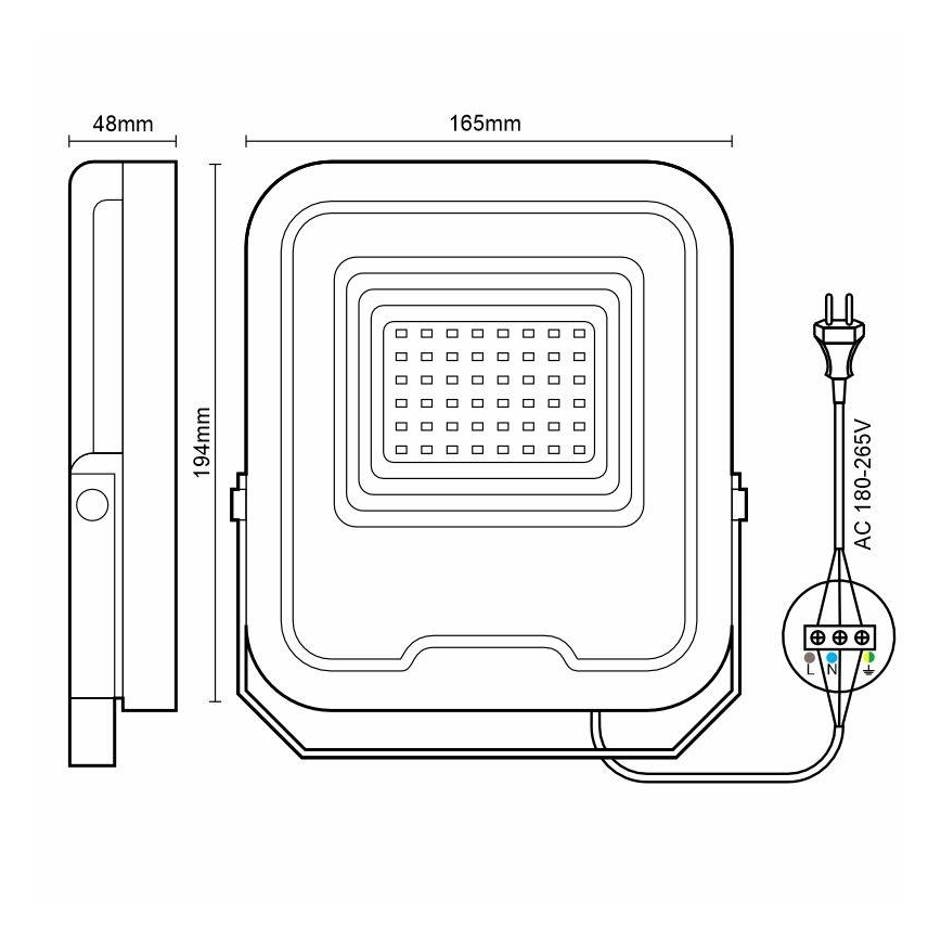 LED Reflektor PROFI LED/30W/180-265V 5000K IP65