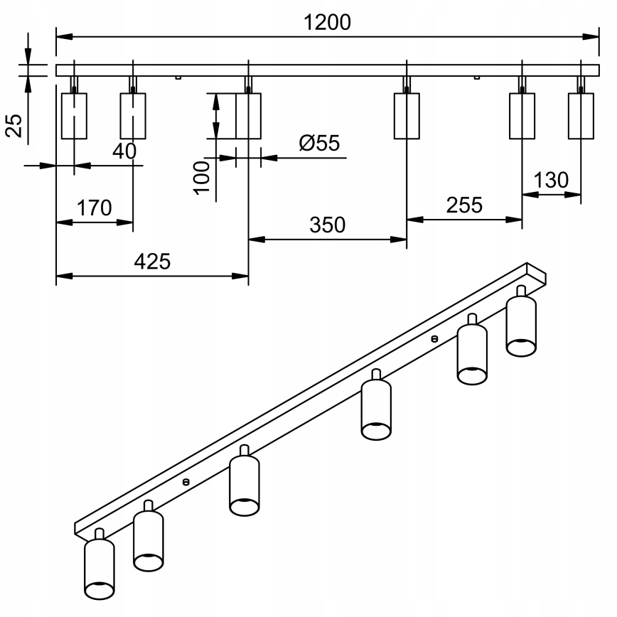 LED Reflektorska svjetiljka ANGIE 6xGU10/4,7W/230V