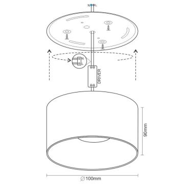 LED Reflektorska svjetiljka LED/16W/230V 4000K pr. 10 cm bijela