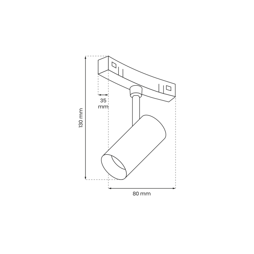 LED Reflektorska svjetiljka za tračni sustav MAGNETIC TRACK LED/7W/48V 4000K crna