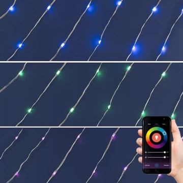 LED RGB Prigušive božićne lampice 200xLED/29 funkcija 20,4m