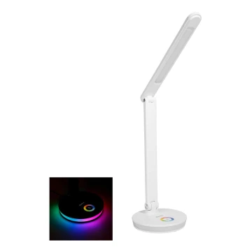 LED RGB Punjiva stolna lampa s funkcijom powerbanka LED/12W/5V 2800-6000K bijela