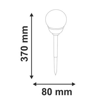 LED RGB solarna svjetiljka LED/0,04W/1,2V IP44