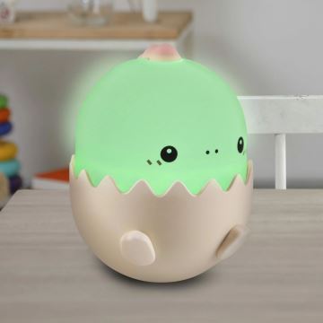 LED RGBW Prigušiva dječja dodirna lampa BABY DINO LED/0,75W/5V 1200mAh ružičasta