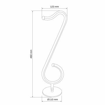 LED RGBW Prigušiva stolna lampa NUTKA LED/15W/5V crna + daljinski upravljač