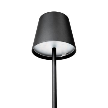 LED RGBW Prigušiva vanjska punjiva lampa LED/4W/4000 mAh 3000/4000/5500K IP44 crna