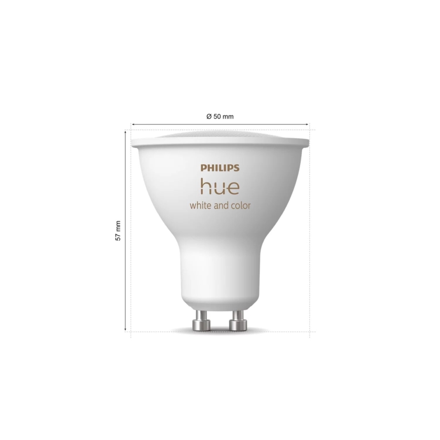 LED RGBW Prigušiva žarulja Philips Hue White And Color Ambiance GU10/4,2W/230V 2000-6500K