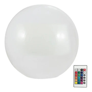 LED RGBW Solarna lampa BALL LED/1,2V pr. 30 cm IP65 + daljinski upravljač