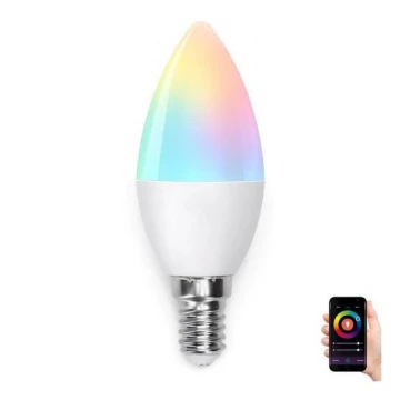 LED RGBW Žarulja C37 E14/7W/230V 3000-6500K Wi-Fi - Aigostar