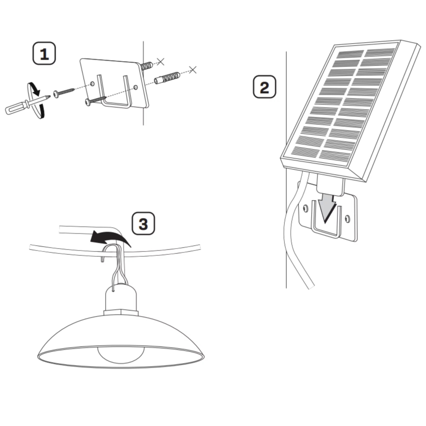 LED Solarna lampa CELINA LED/1,8W/3,7V IP44 + daljinski upravljač