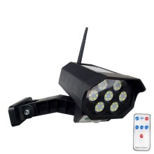 LED Solarna lažna sigurnosna kamera sa senzorom LED/3,7V IP44 crna + daljinski upravljač