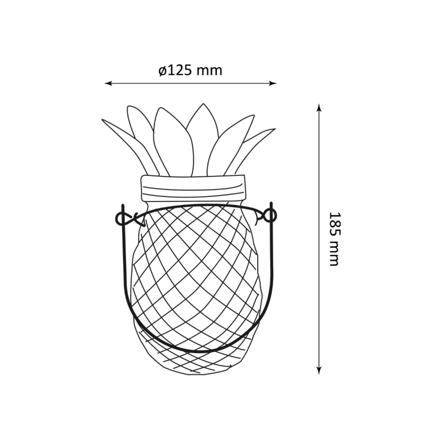 LED Solarna svjetiljka JAR LED/1,2V IP44 ananas