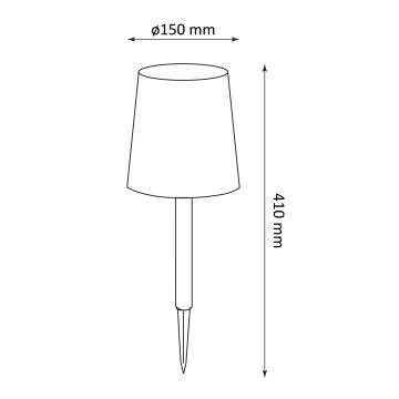 LED Solarna svjetiljka RUMBA LED/1,2V IP44