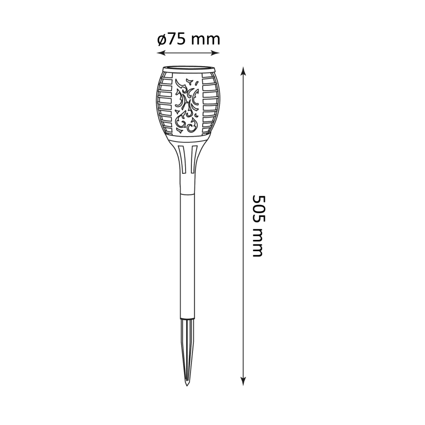 LED Solarna svjetiljka sa senzorom FUEGO LED/1,2V IP44