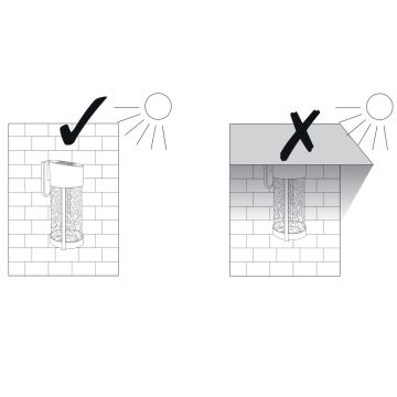 LED Solarna zidna svjetiljka VETRO LED/1,2V IP44