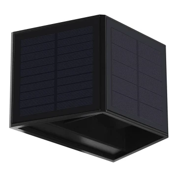 LED Solarna zidna svjetiljka WINGS LED/2W/3,2V 6000K IP54 crna