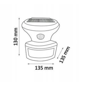 LED Solarni reflektor sa senzorom LED/5W/3,7V IP44