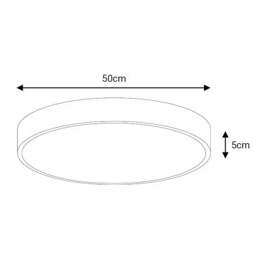 LED Stropna svjetiljka FELIZ LED/50W/230V 4000K pr. 50 cm crna