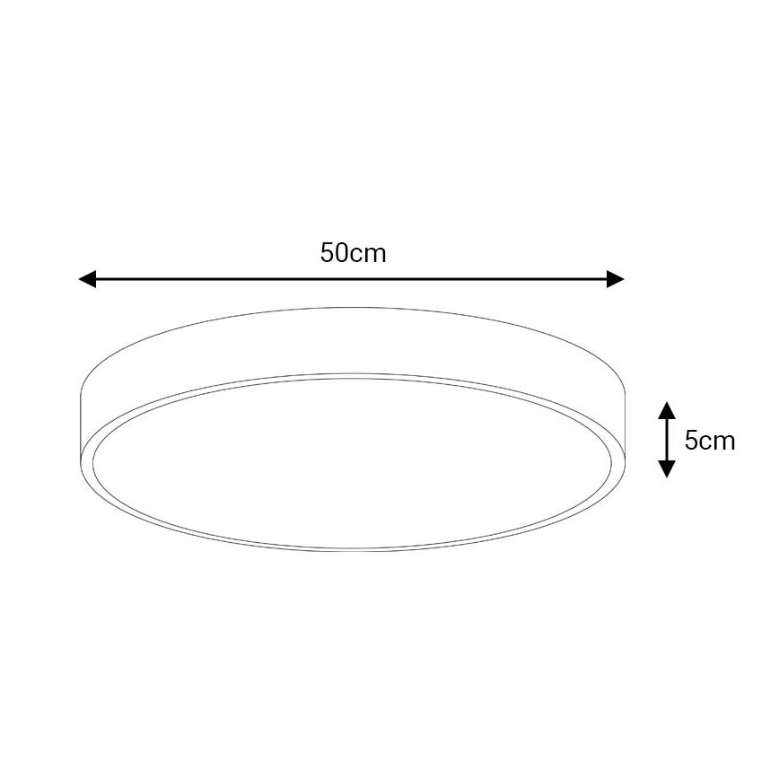 LED Stropna svjetiljka FELIZ LED/50W/230V 4000K pr. 50 cm crna