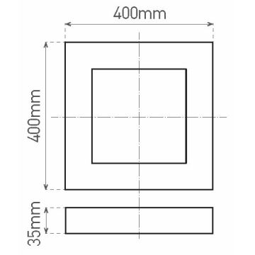 LED Stropna svjetiljka FENIX LED/32W/230V 3800K 40 cm bijela