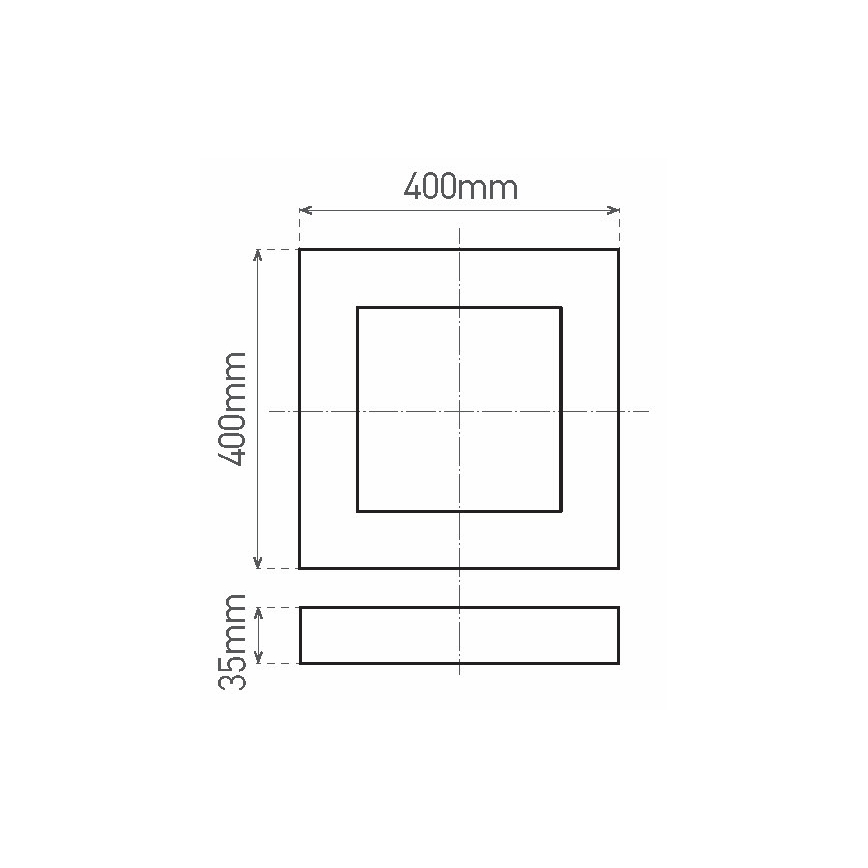 LED Stropna svjetiljka FENIX LED/32W/230V 3800K 40 cm snježno bijela