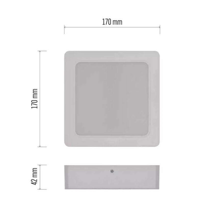 LED Stropna svjetiljka LED/18W/230V 17x17 cm bijela