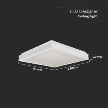LED Stropna svjetiljka LED/24W/230V 4000K 45x45 cm bijela