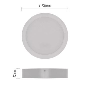 LED Stropna svjetiljka LED/24W/230V pr. 22 cm bijela