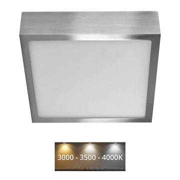 LED Stropna svjetiljka NEXXO LED/12,5W/230V 3000/3500/4000K 17x17 cm krom