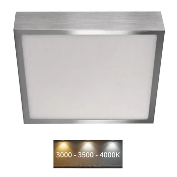 LED Stropna svjetiljka NEXXO LED/21W/230 3000/3500/4000K 22,5x22,5 cm krom