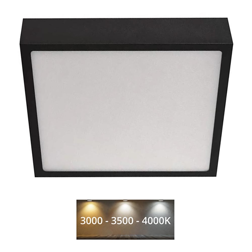 LED Stropna svjetiljka NEXXO LED/21W/230V 3000/3500/4000K 22,5x22,5 cm crna