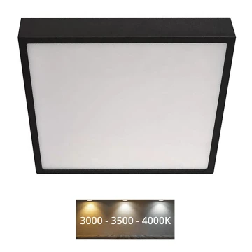 LED Stropna svjetiljka NEXXO LED/28,5W/230V 3000/3500/4000K 30x30 cm crna