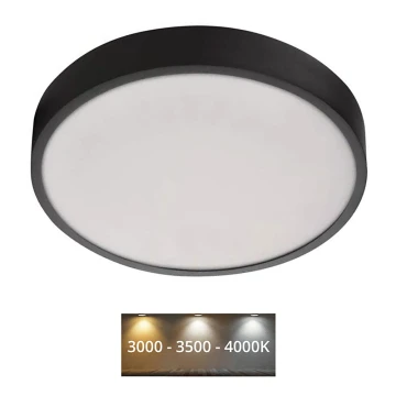 LED Stropna svjetiljka NEXXO LED/28,5W/230V 3000/3500/4000K pr. 30 cm crna