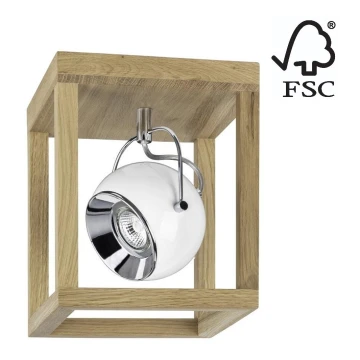 LED Stropna svjetiljka ROY 1xGU10/5W/230V mat hrast – FSC certificirano