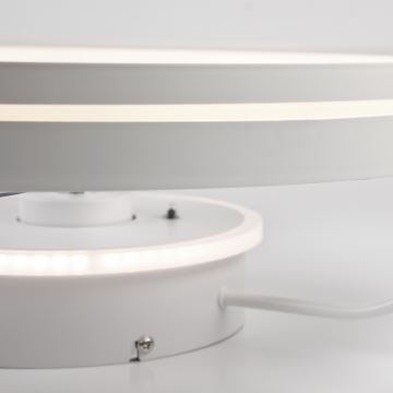 LED Prigušiva stropna svjetiljka s ventilatorom FARGO LED/37W/230V bijela + daljinski upravljač
