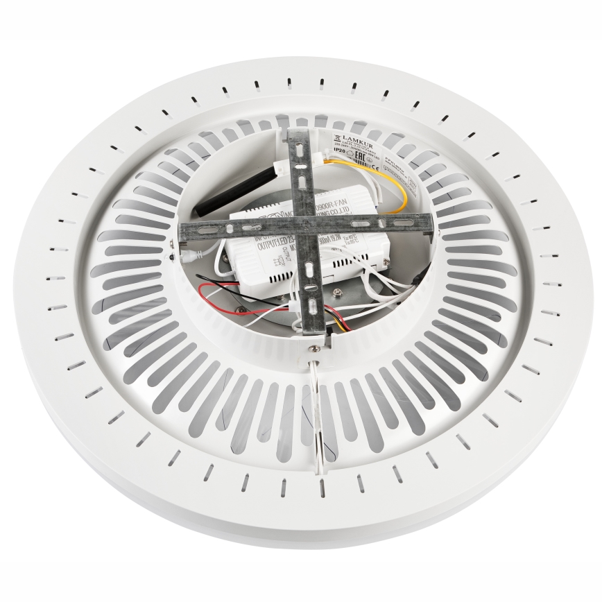 LED Prigušiva stropna svjetiljka s ventilatorom GEMMA LED/37W/230V bijela + daljinski upravljač