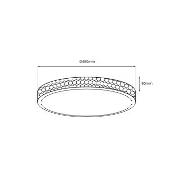 LED Stropna svjetiljka SHINY LED/34W/230V zlatna