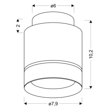 LED Stropna svjetiljka TUBA LED/12W/230V