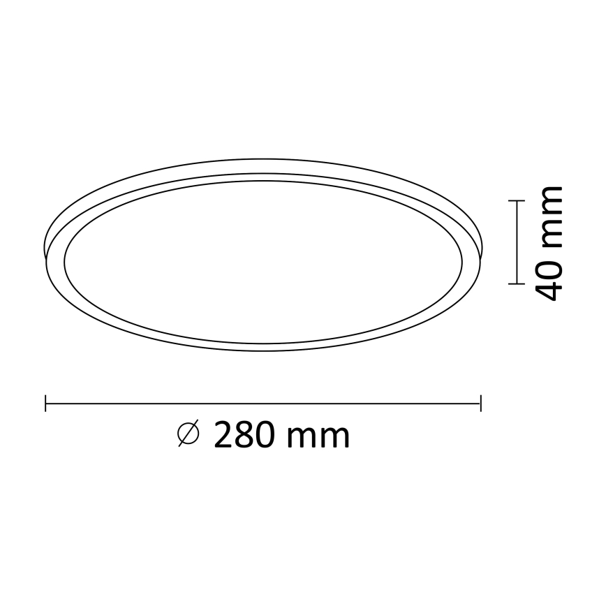 LED Stropna svjetiljka WOODY LED/15W/230V pr. 28 cm