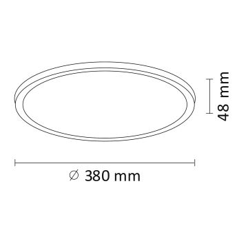 LED Stropna svjetiljka WOODY LED/24W/230V pr. 38 cm