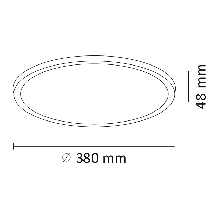 LED Stropna svjetiljka WOODY LED/24W/230V pr. 38 cm