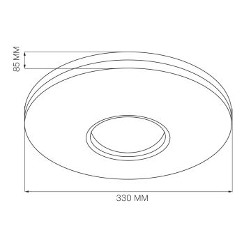 LED Stropna svjetiljka za kupaonicu DETROIT LED/18W/230V pr. 33 cm IP44