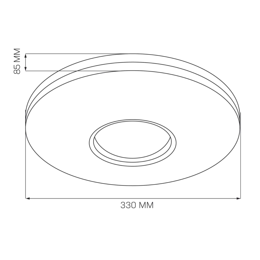 LED Stropna svjetiljka za kupaonicu DETROIT LED/18W/230V pr. 33 cm IP44