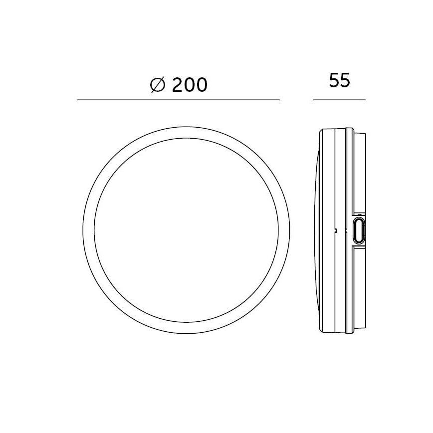 LED Stropna svjetiljka za kupaonicu LED/12W/230V 3000/4000/6500K IP65 pr. 20 cm bijela