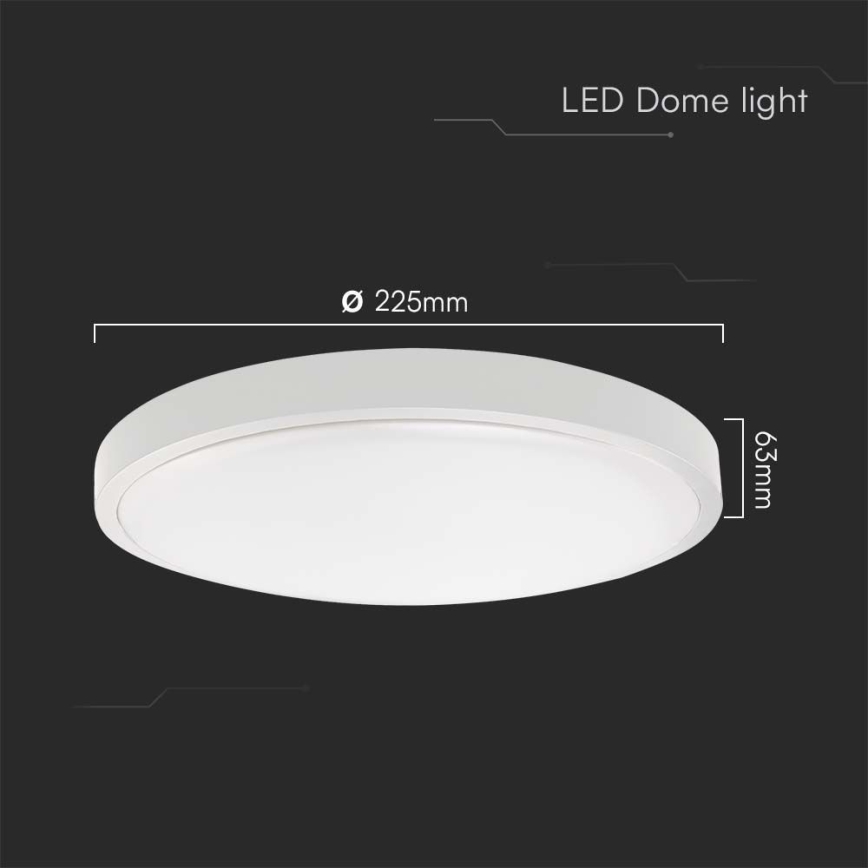 LED Stropna svjetiljka za kupaonicu LED/18W/230V 3000K IP44 bijela