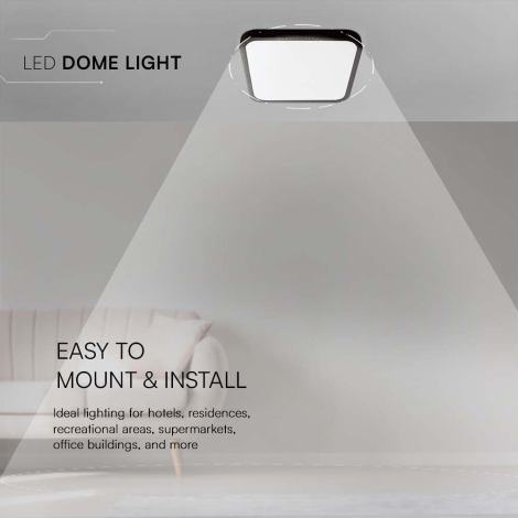 LED Stropna svjetiljka za kupaonicu LED/24W/230V 3000K IP44 crna