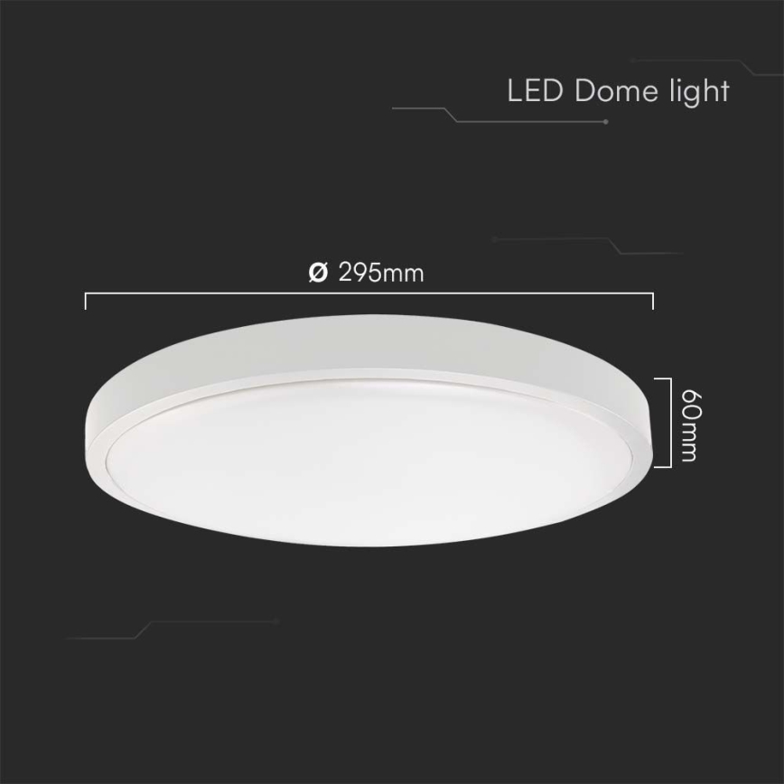 LED Stropna svjetiljka za kupaonicu LED/24W/230V IP44 4000K pr. 29 cm bijela