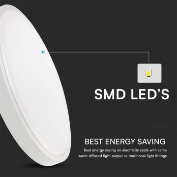 LED Stropna svjetiljka za kupaonicu SAMSUNG CHIP LED/24W/230V IP44 6500K pr. 29 cm bijela